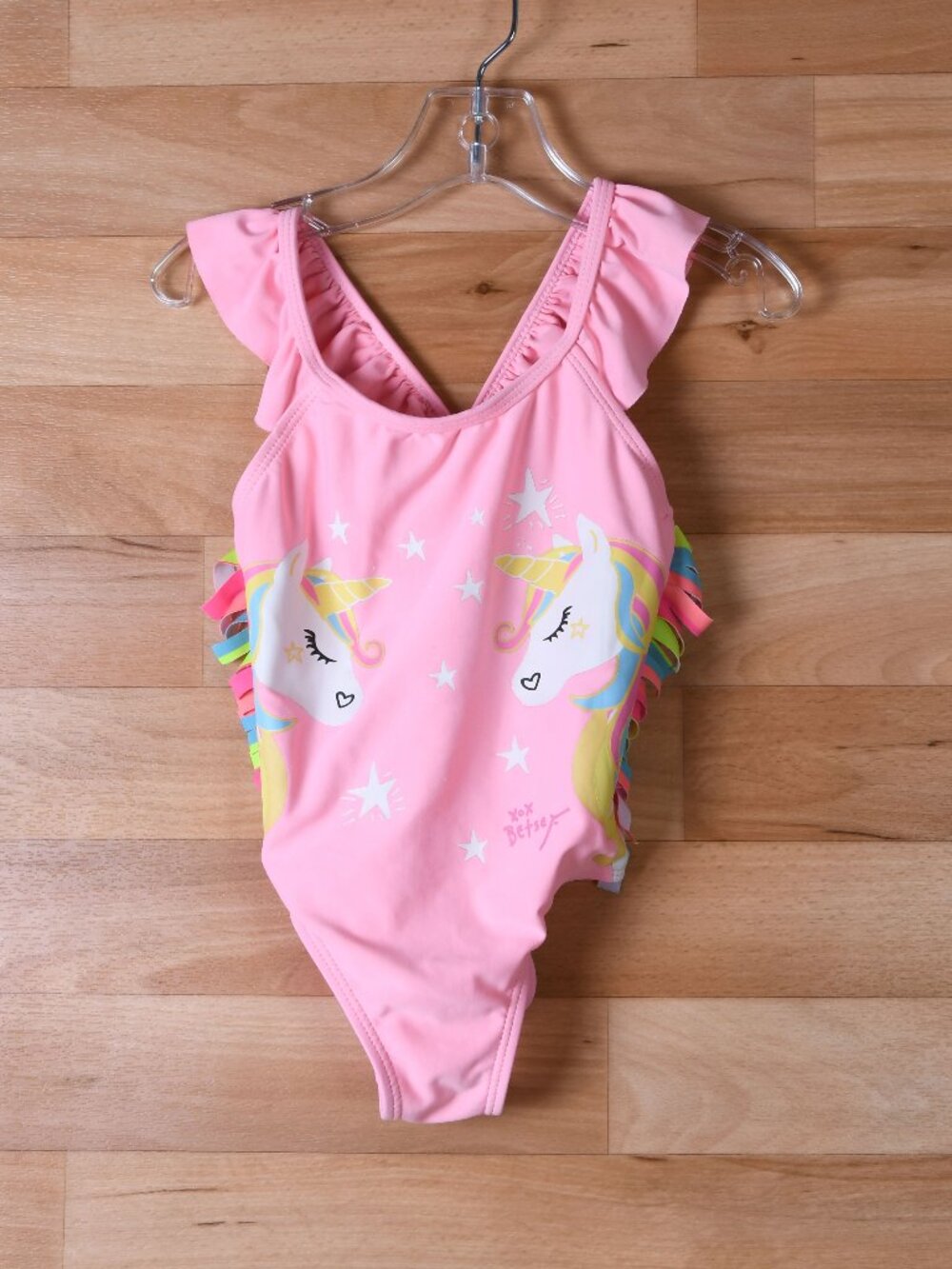 Betsey Johnson Toddler size 4 pink unicorn swimsuit